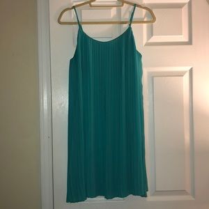 Blue Pleated Dress